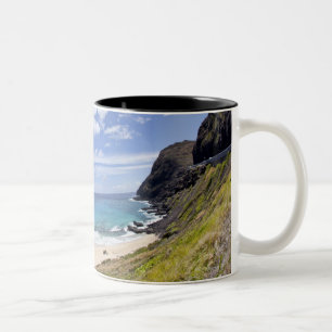 Tasse 2 Couleurs Plage de Makapuu dans Oahu, Hawaï