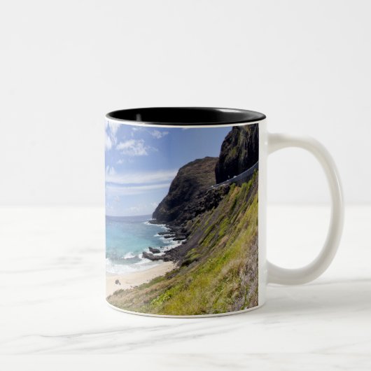 Tasse 2 Couleurs Plage de Makapuu dans Oahu, Hawaï (Droit)