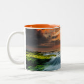 Tasse 2 Couleurs Plage de Manyar au lever de soleil (Gauche)