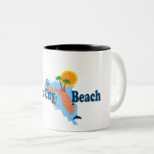 Tasse 2 Couleurs Plage de Panamá City (Devant droit)