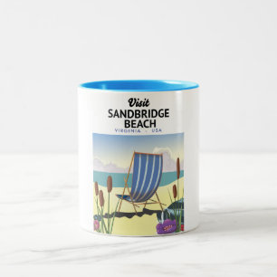 Tasse 2 Couleurs Plage de Sandbridge Virginie États-Unis,