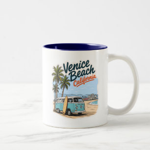 Tasse 2 Couleurs Plage de Venise Californie Surf