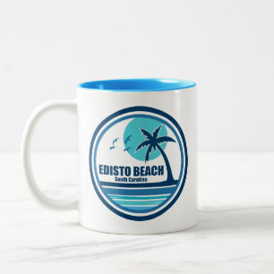 Tasse 2 Couleurs Plage d'Edisto Caroline du Sud Palmier Oiseaux