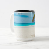 Tasse 2 Couleurs Plage du Paradis tropical (Devant gauche)