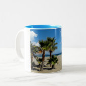 Tasse 2 Couleurs Plage et palmiers (Devant gauche)