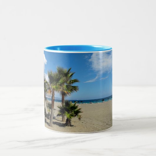 Tasse 2 Couleurs Plage et palmiers (Centre)