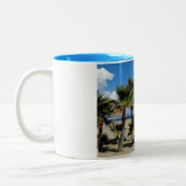 Tasse 2 Couleurs Plage et palmiers (Gauche)