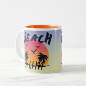 Tasse 2 Couleurs Plage/littoral/tropical/hawaïen (Devant gauche)