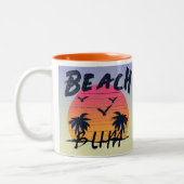 Tasse 2 Couleurs Plage/littoral/tropical/hawaïen (Gauche)
