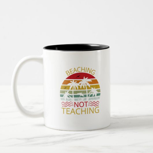 Tasse 2 Couleurs Plage Pas Enseignant-Enseignant-Plage-Drôle (Gauche)