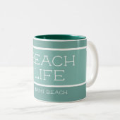 Tasse 2 Couleurs Plage personnalisée Vie Océan (Devant droit)