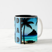 Tasse 2 Couleurs Plage Tout Simplement Enspiré Papa Calm (Devant droit)