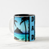 Tasse 2 Couleurs Plage Tout Simplement Enspiré Papa Calm (Devant gauche)