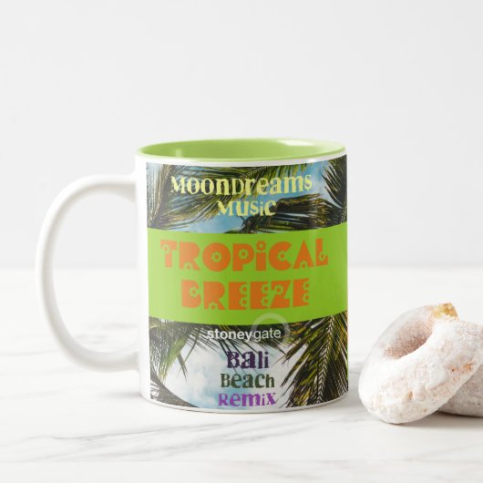Tasse 2 Couleurs Plage Tropical Breeze Bali (Avec donut)