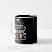 Tasse 2 Couleurs Plages Booze & Besties Coconut Tree été (Devant gauche)