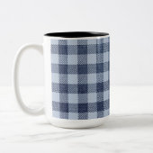 Tasse 2 Couleurs Plaid bleu (Gauche)