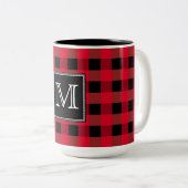 Tasse 2 Couleurs Plaid de Buffalo (Devant droit)