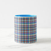 Tasse 2 Couleurs Plaid Fabric Checkered Print Pattern-57688 (Centre)