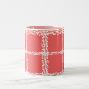 Tasse 2 Couleurs Plaid LtPink