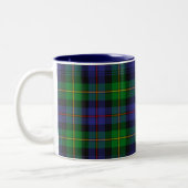 Tasse 2 Couleurs Plaid Tartan bleu et vert (Gauche)