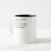 Tasse 2 Couleurs Plaisanterie SQL pour les administrateurs de base  (Devant gauche)