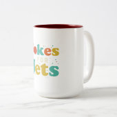 Tasse 2 Couleurs Plaisanteries pour Jets (Devant droit)
