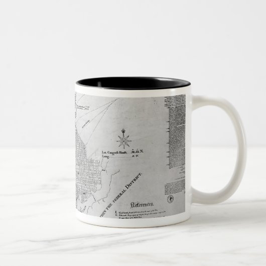 Tasse 2 Couleurs Plan de DC de Washington (Droit)