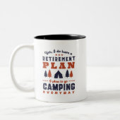 Tasse 2 Couleurs Plan de retraite à la retraite amusant Camping et (Gauche)