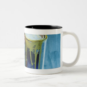 Tasse 2 Couleurs Plan rapproché de quatre boîtes de peinture