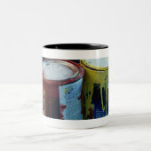 Tasse 2 Couleurs Plan rapproché de quatre boîtes de peinture (Centre)