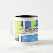 Tasse 2 Couleurs Plan rapproché d'un robot (Devant gauche)