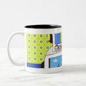 Tasse 2 Couleurs Plan rapproché d'un robot (Gauche)