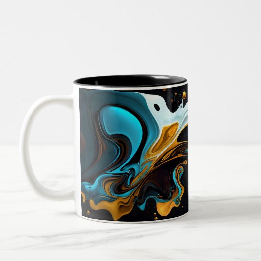 Tasse 2 Couleurs Planche de Bleu et d'Or (Gauche)