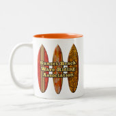 Tasse 2 Couleurs Planches de surf Wave Riders Sunset Beach Hawaïenn (Gauche)