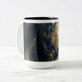 Tasse 2 Couleurs Planète Bleue Dorée (Devant gauche)