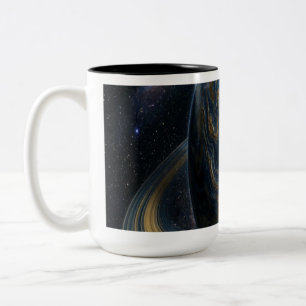 Tasse 2 Couleurs Planète Bleue Dorée