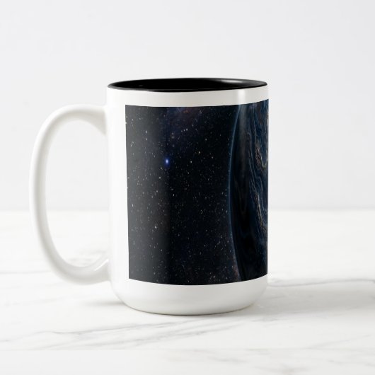 Tasse 2 Couleurs Planète Bleue et Argentée (Gauche)