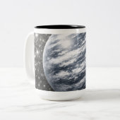 Tasse 2 Couleurs Planète d'argent dans l'espace (Devant gauche)