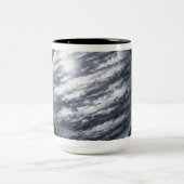 Tasse 2 Couleurs Planète d'argent dans l'espace (Centre)
