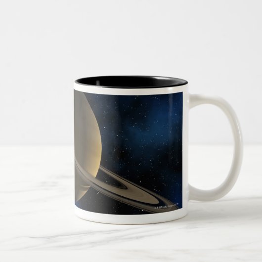 Tasse 2 Couleurs Planète de Saturn (Droit)
