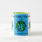 Tasse 2 Couleurs Planète TERRE - Ma maison - (Centre)