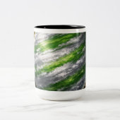Tasse 2 Couleurs Planète verte et argentée (Centre)