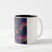 Tasse 2 Couleurs Planètes et Étoiles (Devant droit)