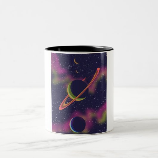 Tasse 2 Couleurs Planètes et Étoiles (Centre)