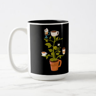 Tasse 2 Couleurs Plante café