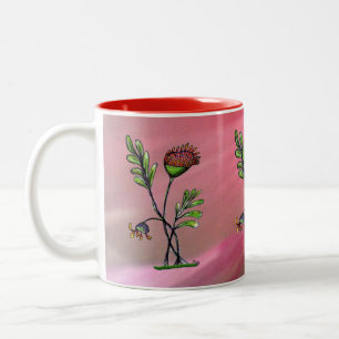 Tasse 2 Couleurs Plante de vague
