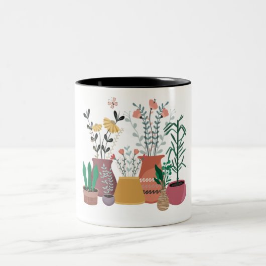 Tasse 2 Couleurs Plante heureux (Centre)