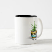 Tasse 2 Couleurs Plante Lady, Plante Aloe (Devant droit)