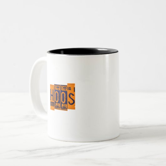 Tasse 2 Couleurs Plaque d'immatriculation UVA hoos (Devant gauche)