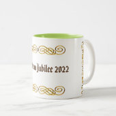 Tasse 2 Couleurs Platine Jubilé 2022 Or (Devant droit)